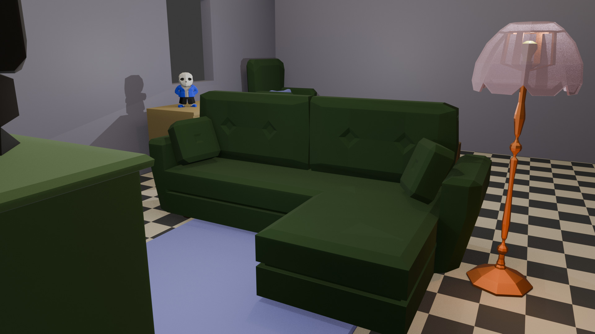 Low Poly Furniture Pack Low-poly 3D model_4