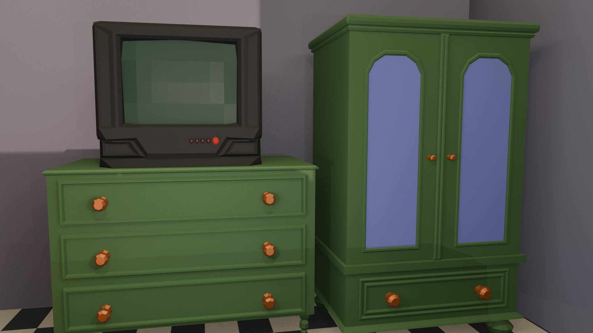 Low Poly Furniture Pack Low-poly 3D model_2