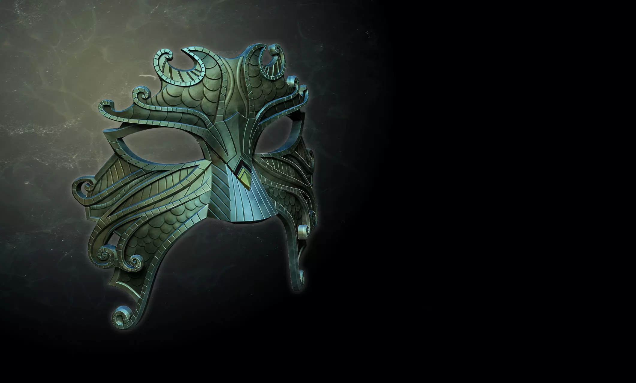 Mermaid mask 3D print model_0