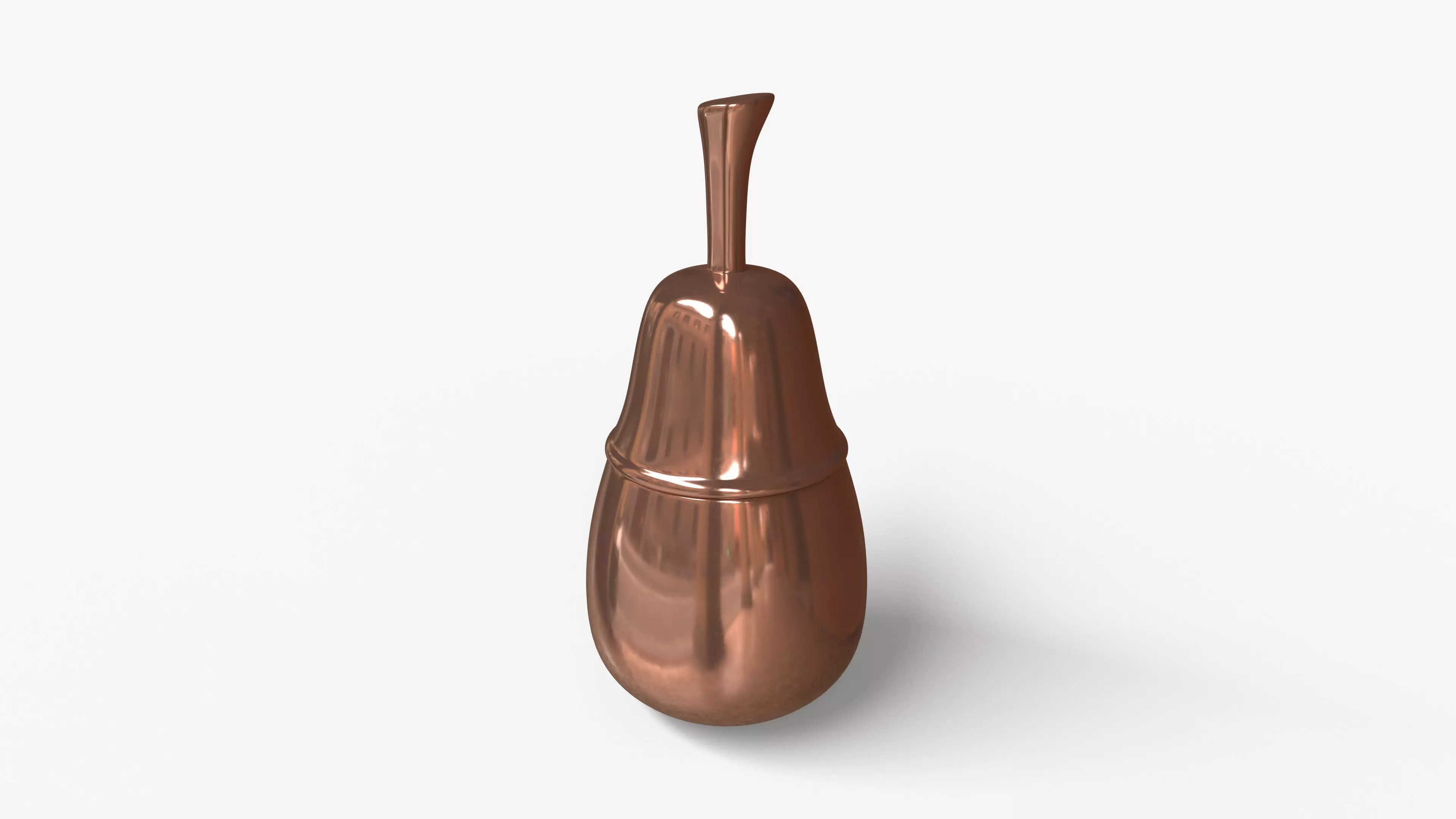 Bowl Pear Bronze Low-poly 3D model_0
