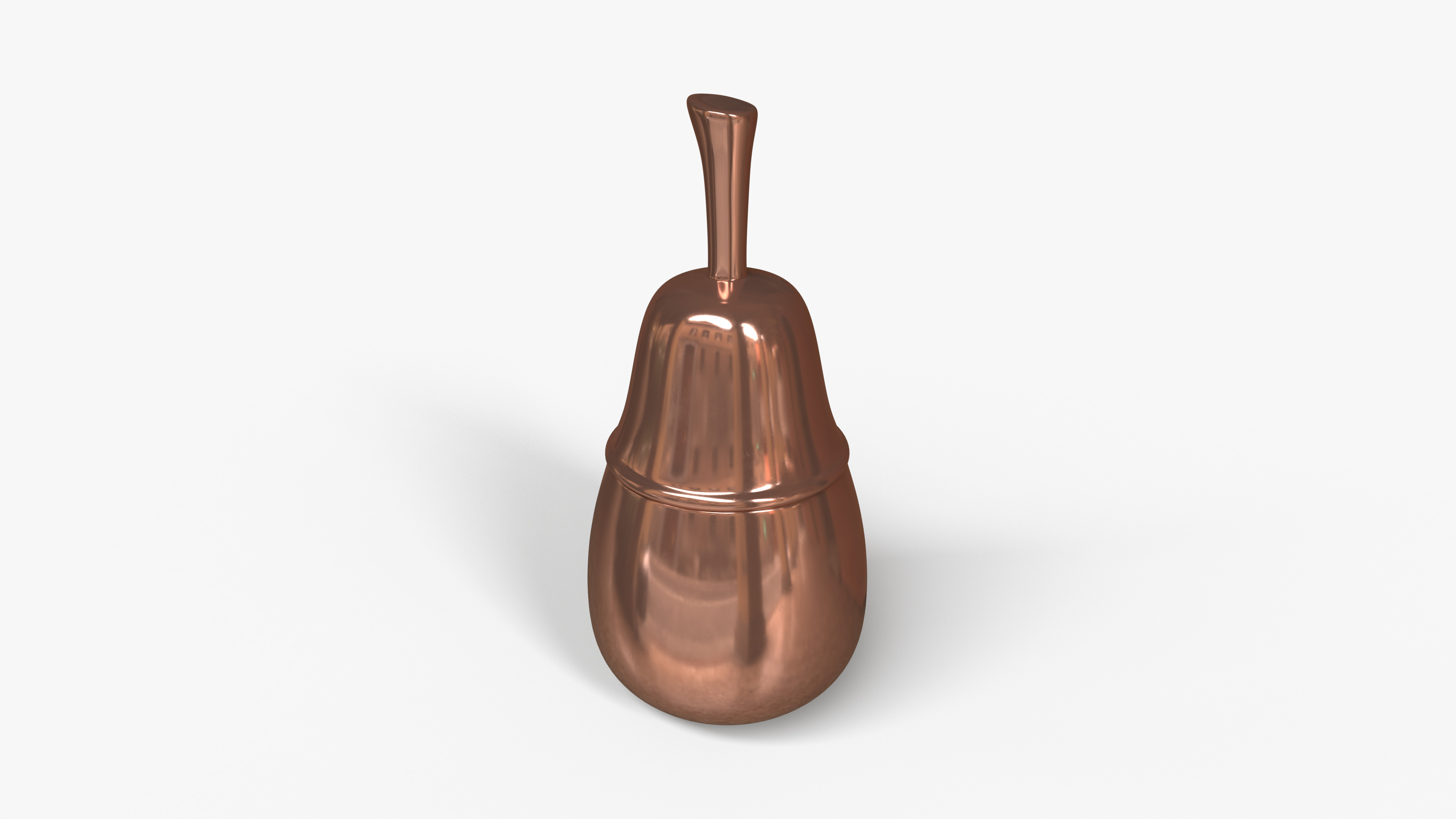 Bowl Pear Bronze Low-poly 3D model_5