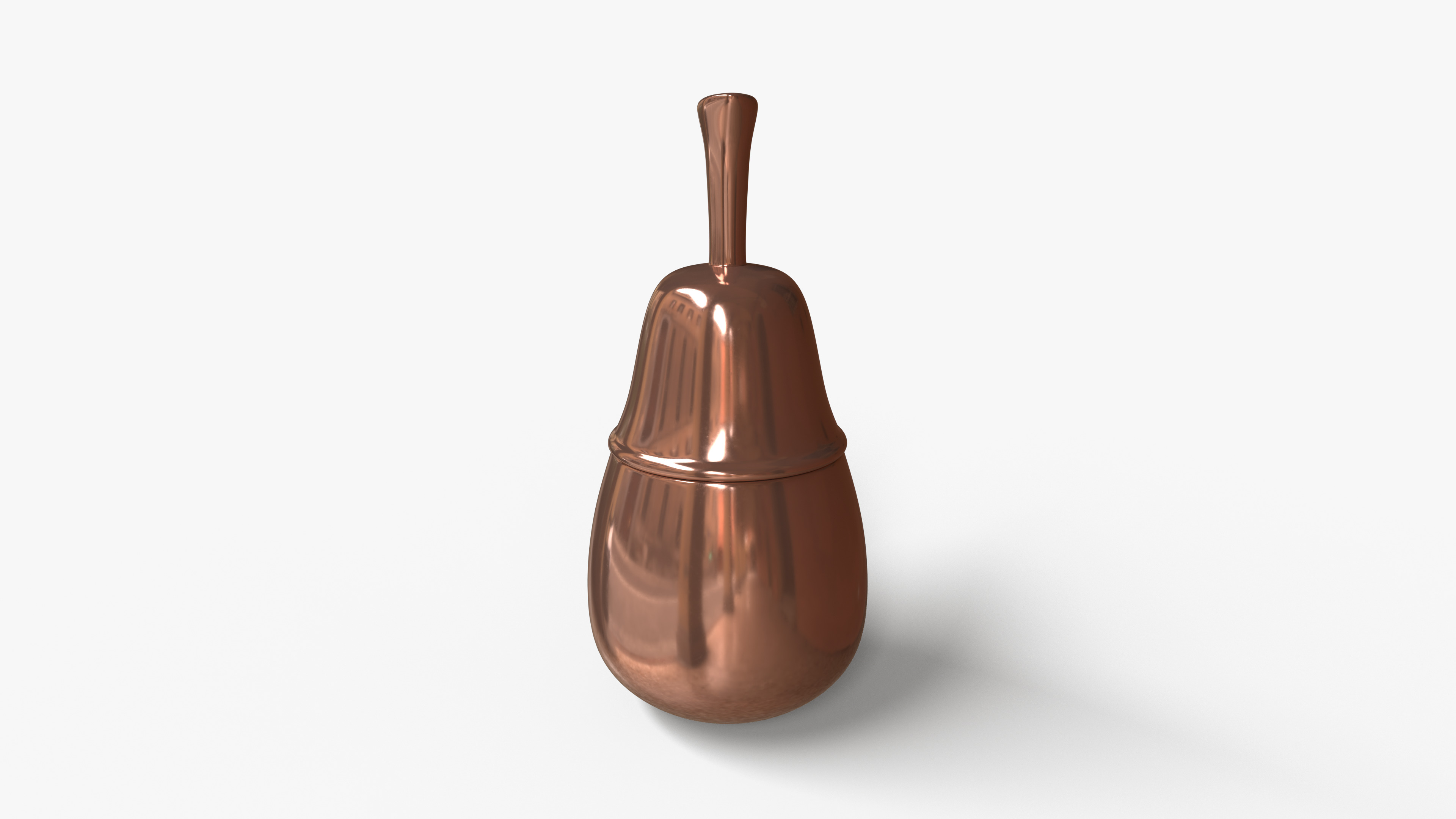 Bowl Pear Bronze Low-poly 3D model_4
