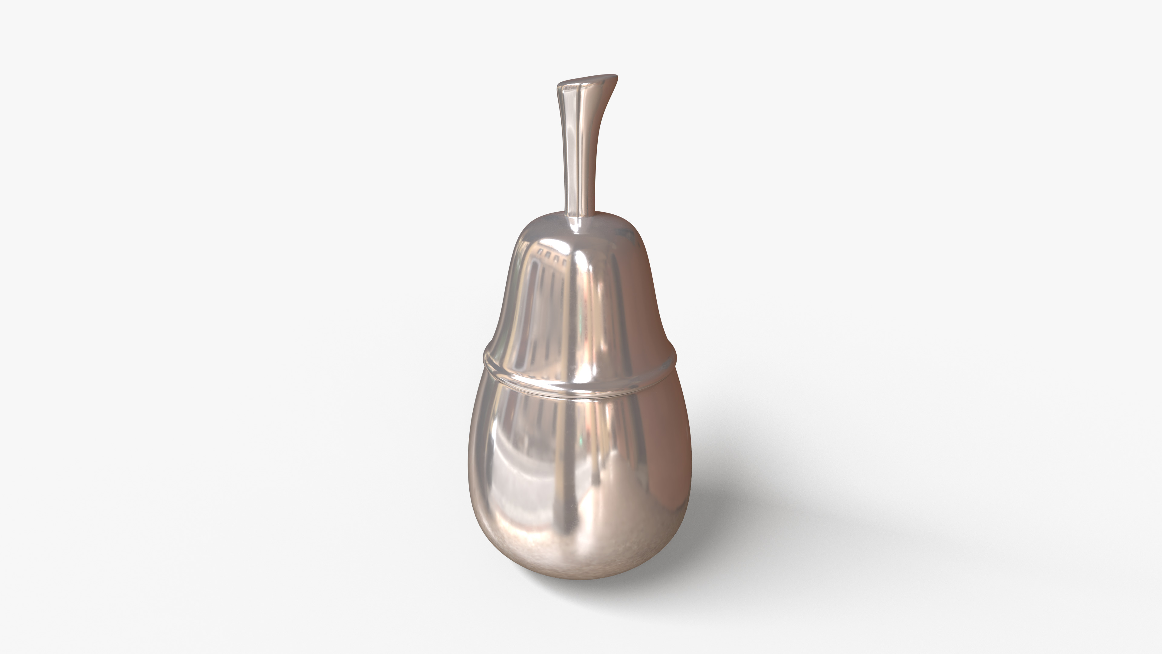 Bowl Pear Bronze Low-poly 3D model_7