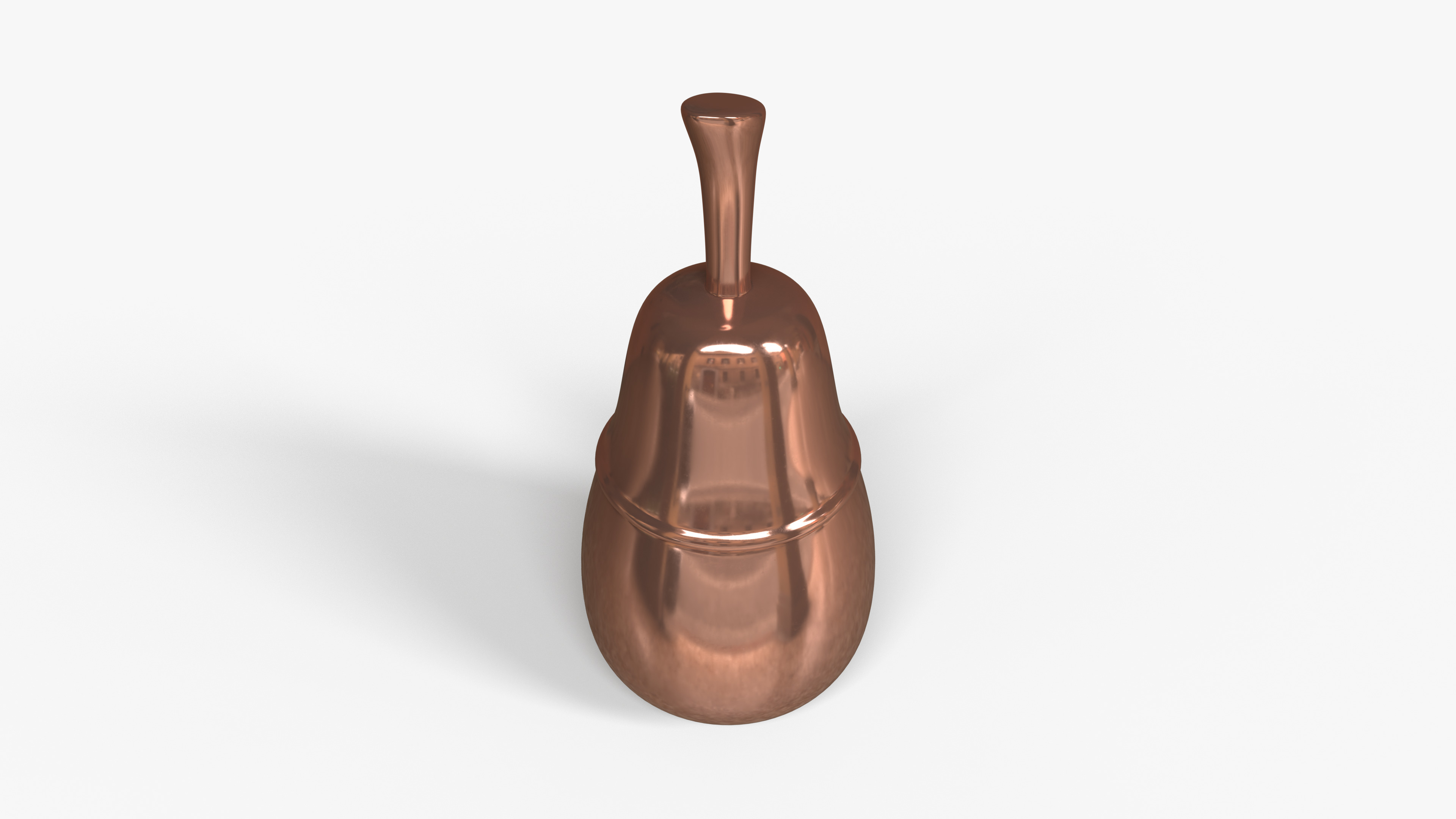 Bowl Pear Bronze Low-poly 3D model_2
