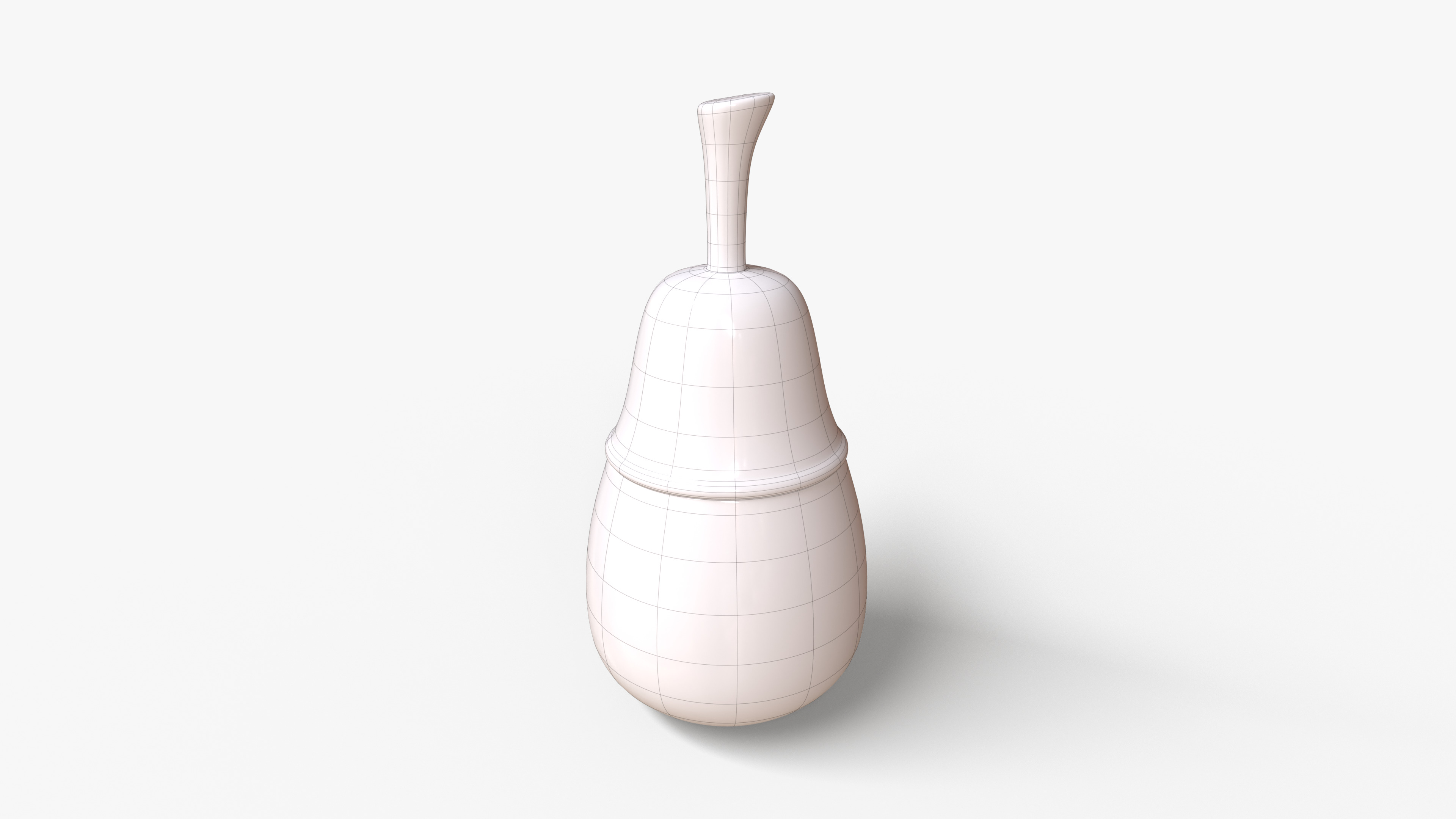 Bowl Pear Bronze Low-poly 3D model_6