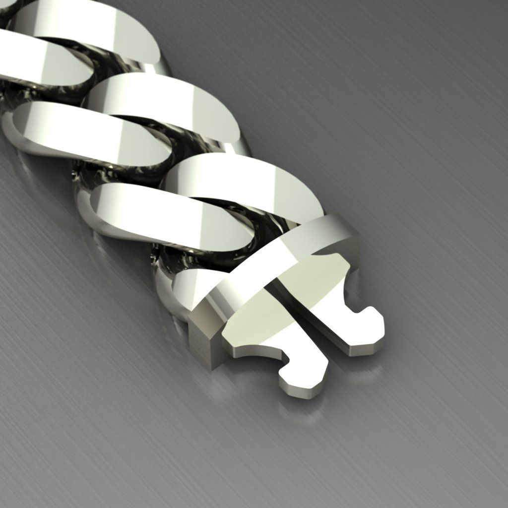 monaco chain  bracelet 3D print model_4