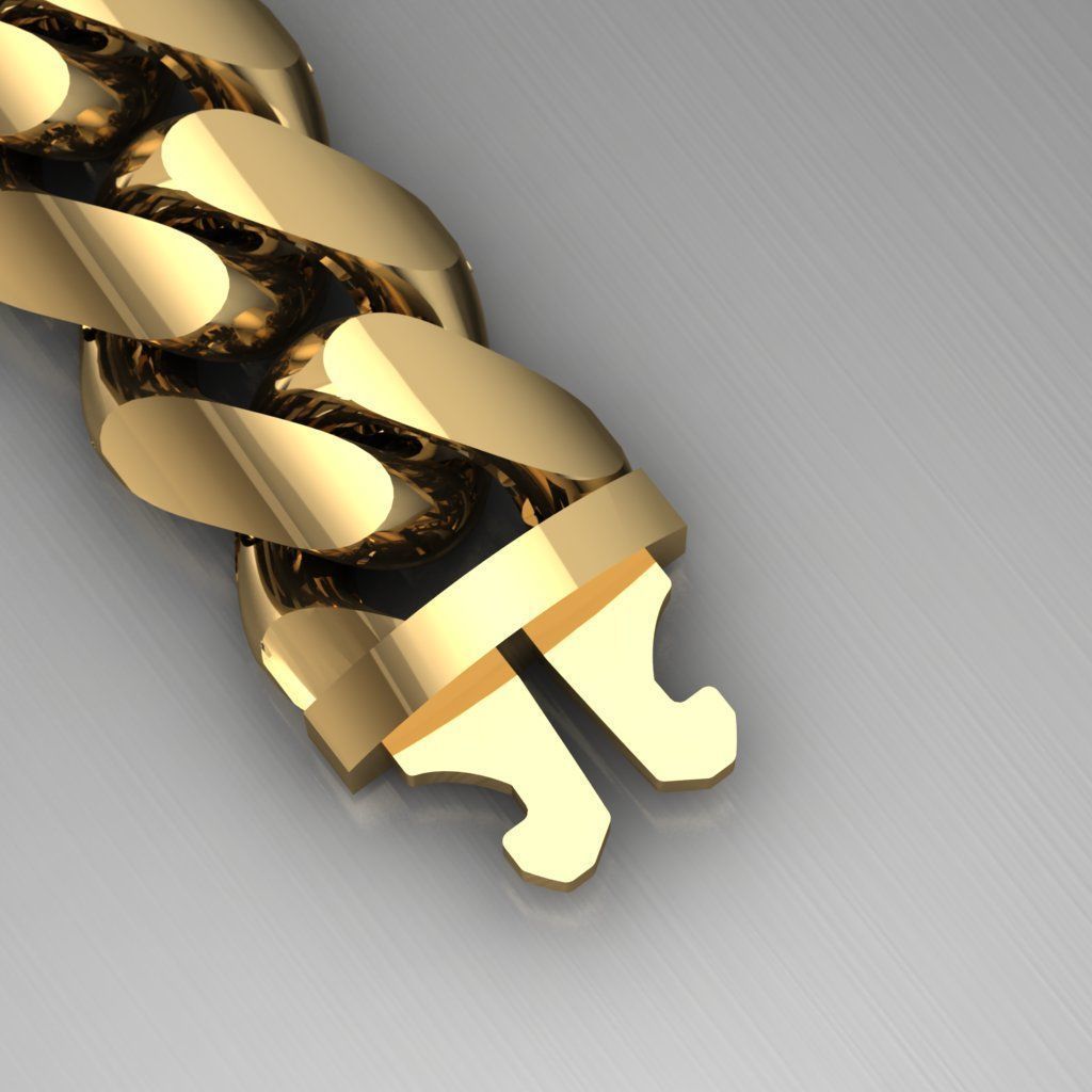 monaco chain  bracelet 3D print model_5