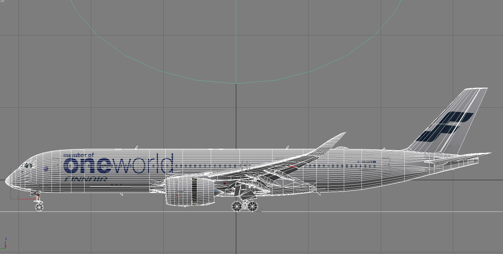 Airbus A350-900 XWB Finnair oneworld Low-poly 3D model_13