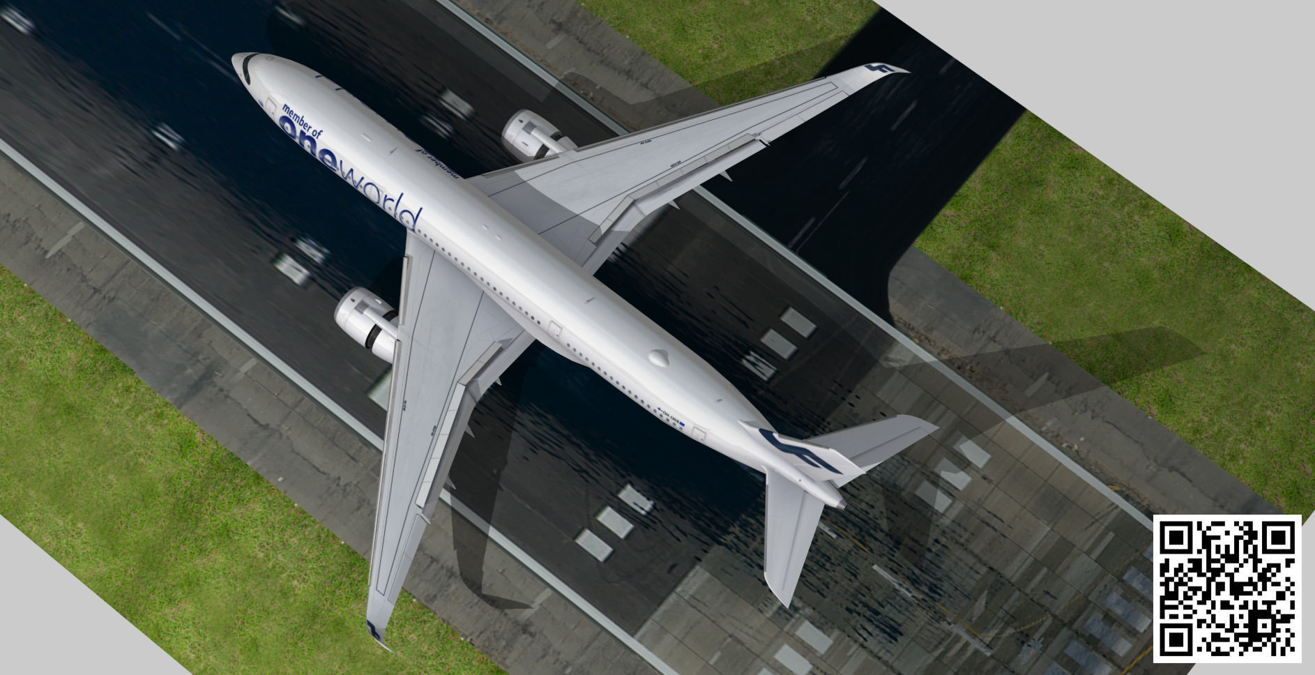 Airbus A350-900 XWB Finnair oneworld Low-poly 3D model_3
