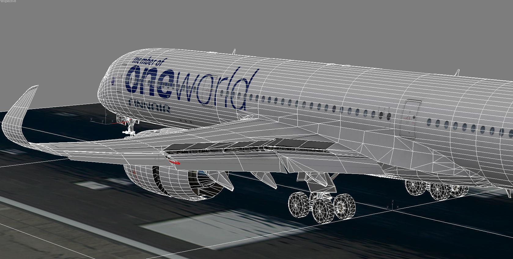 Airbus A350-900 XWB Finnair oneworld Low-poly 3D model_16