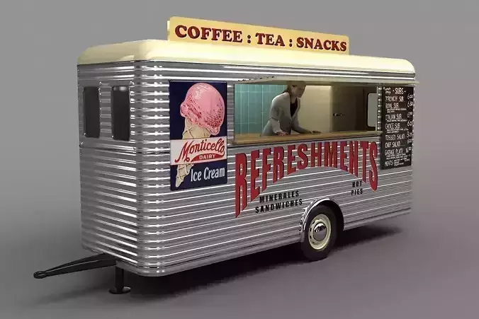Mobile Refreshment Cart 1960