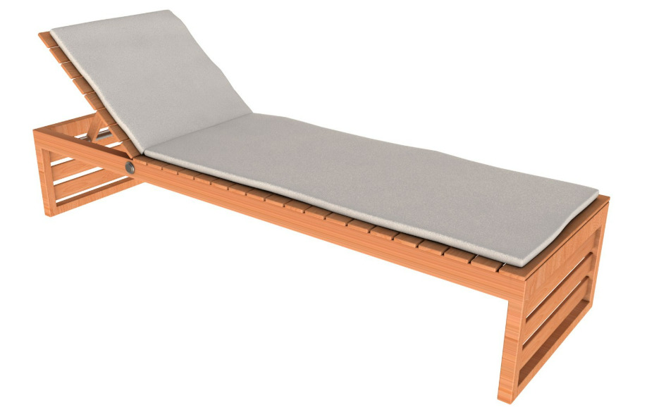 Beach chair Set 3D model_9