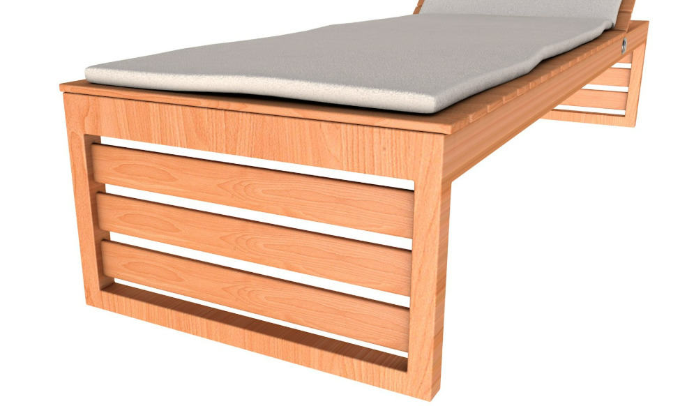 Beach chair Set 3D model_3