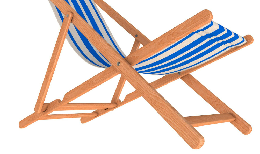 Beach chair Set 3D model_17