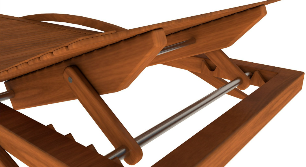 Beach chair Set 3D model_18