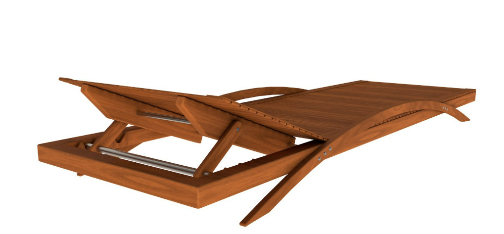 Beach chair Set 3D model_5