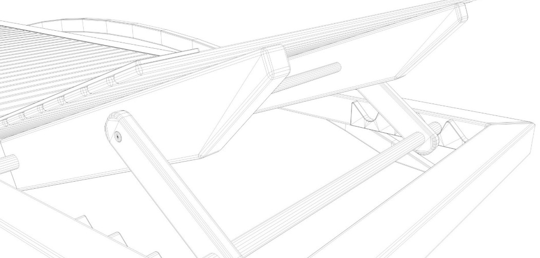 Beach chair Set 3D model_24