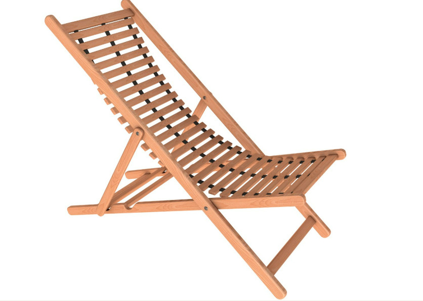 Beach chair Set 3D model_14