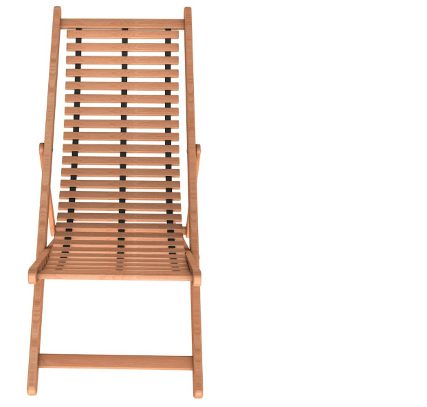 Beach chair Set 3D model_15