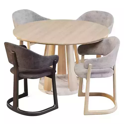 Dining Set Passoni - Doga Table and Radice Chairs