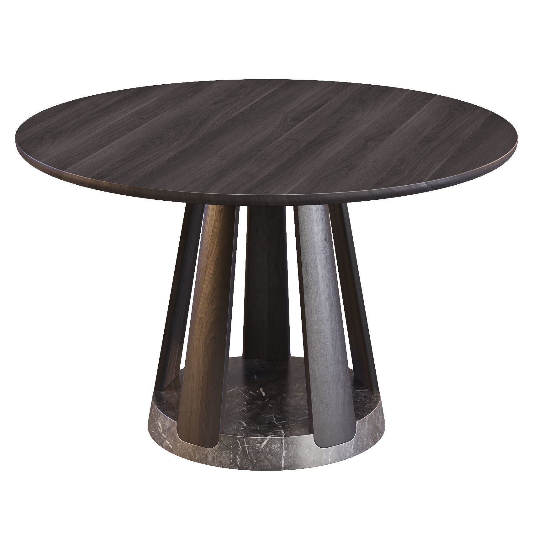 Dining Set Passoni - Doga Table and Radice Chairs 3D model_3