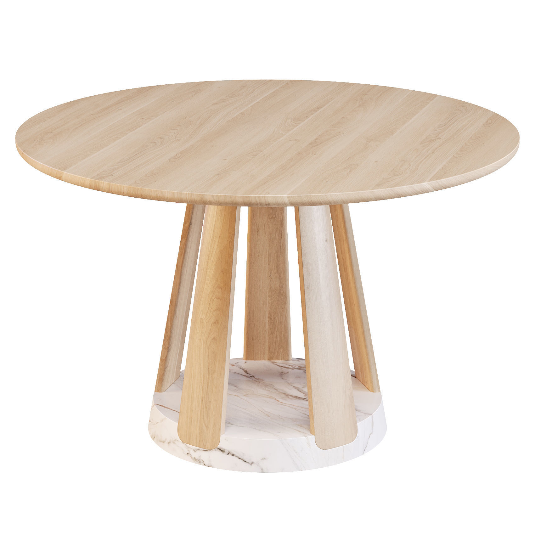 Dining Set Passoni - Doga Table and Radice Chairs 3D model_1