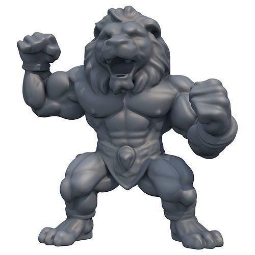 Muscular Lion 3D print model