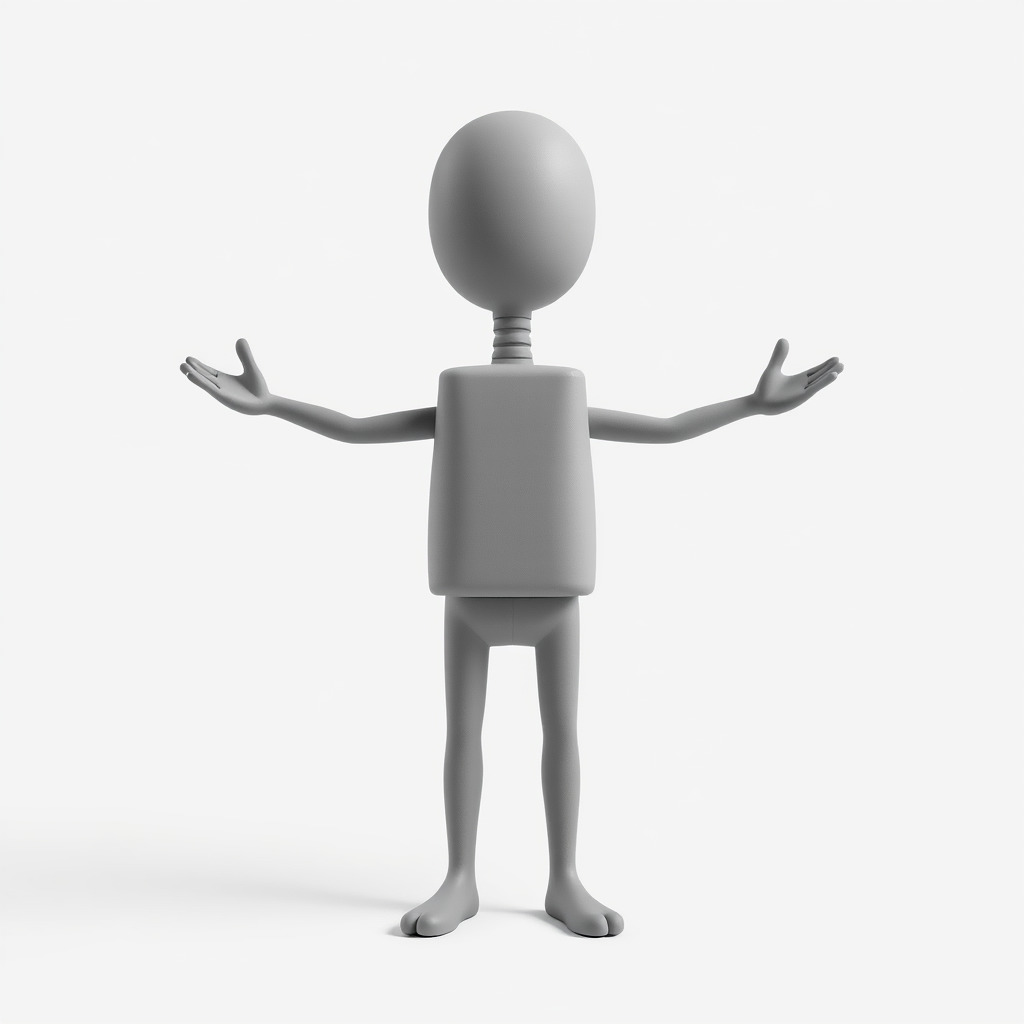 Minimalist Humanoid Rigged and Animated Character Model Low-poly 3D model_3