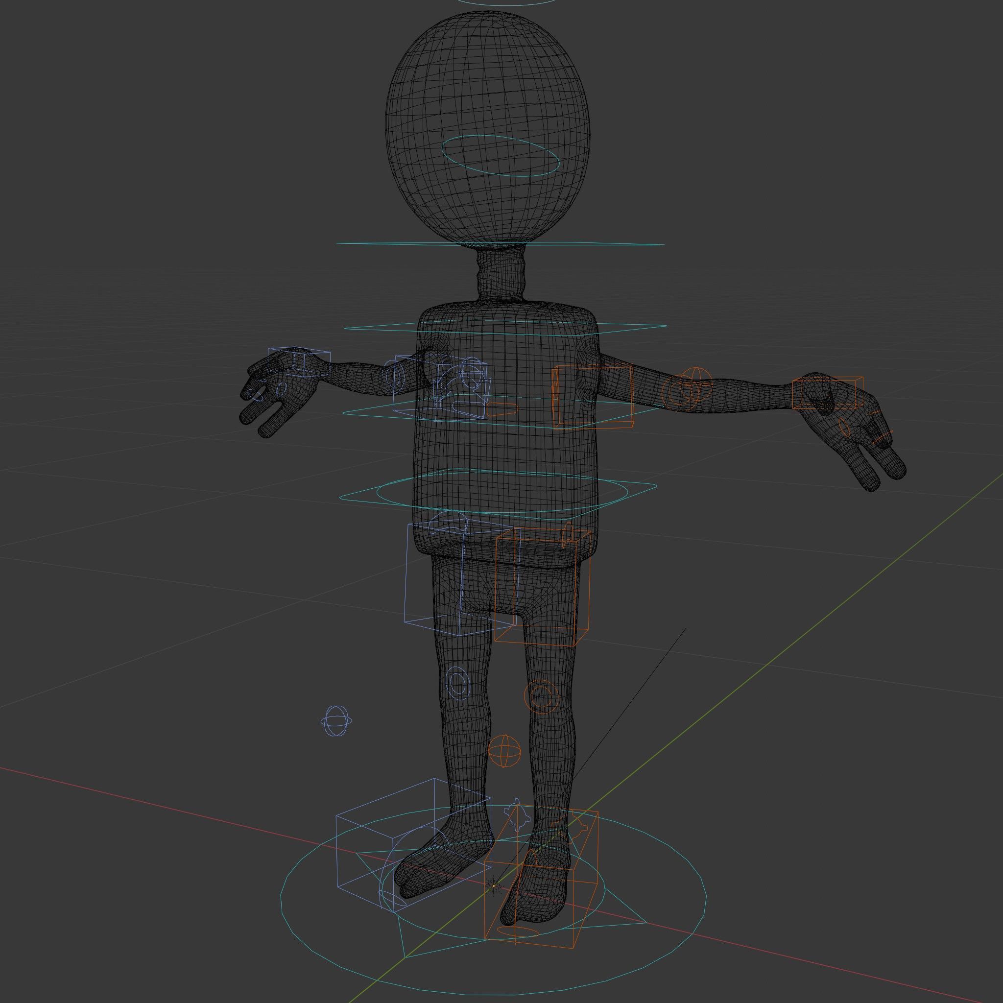 Minimalist Humanoid Rigged and Animated Character Model Low-poly 3D model_7