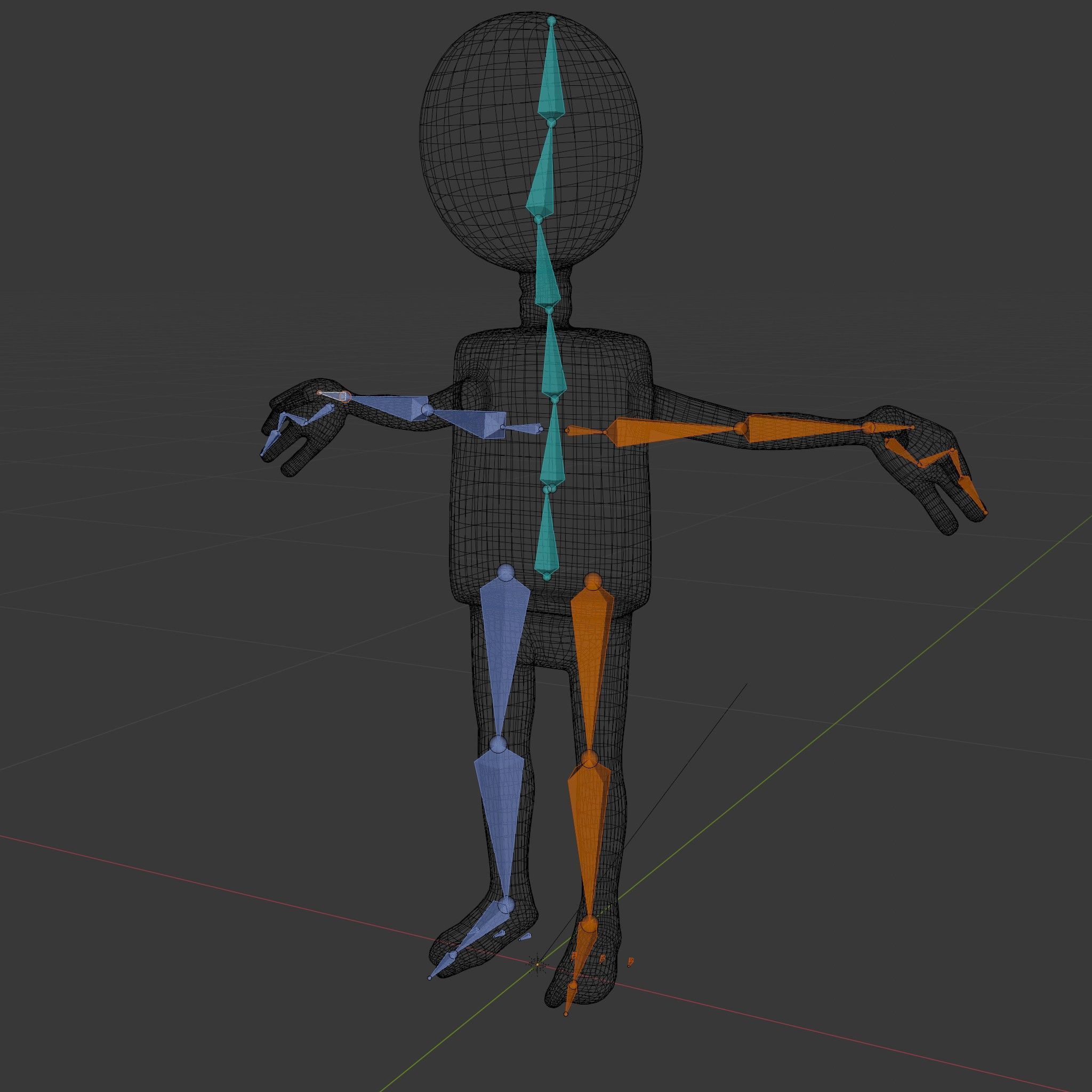 Minimalist Humanoid Rigged and Animated Character Model Low-poly 3D model_6