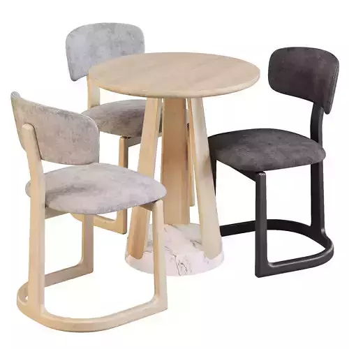 Dining Set 02 Passoni - Doga Table and Radice Chairs