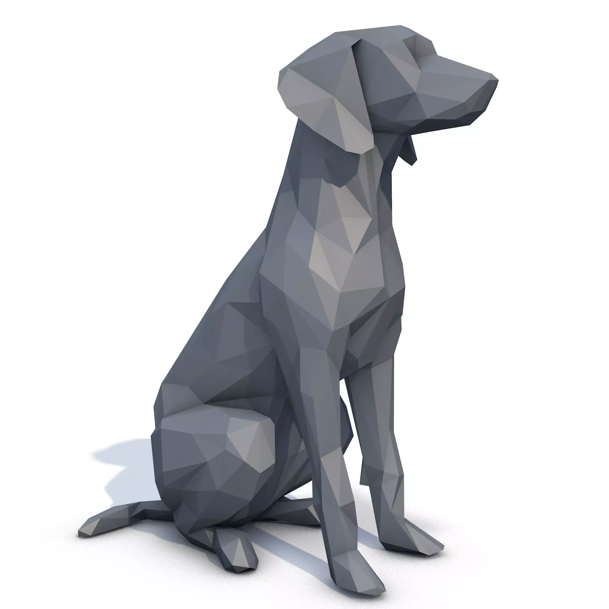 Hungarian Pointer Dog Vizsla Low Poly 3D print model