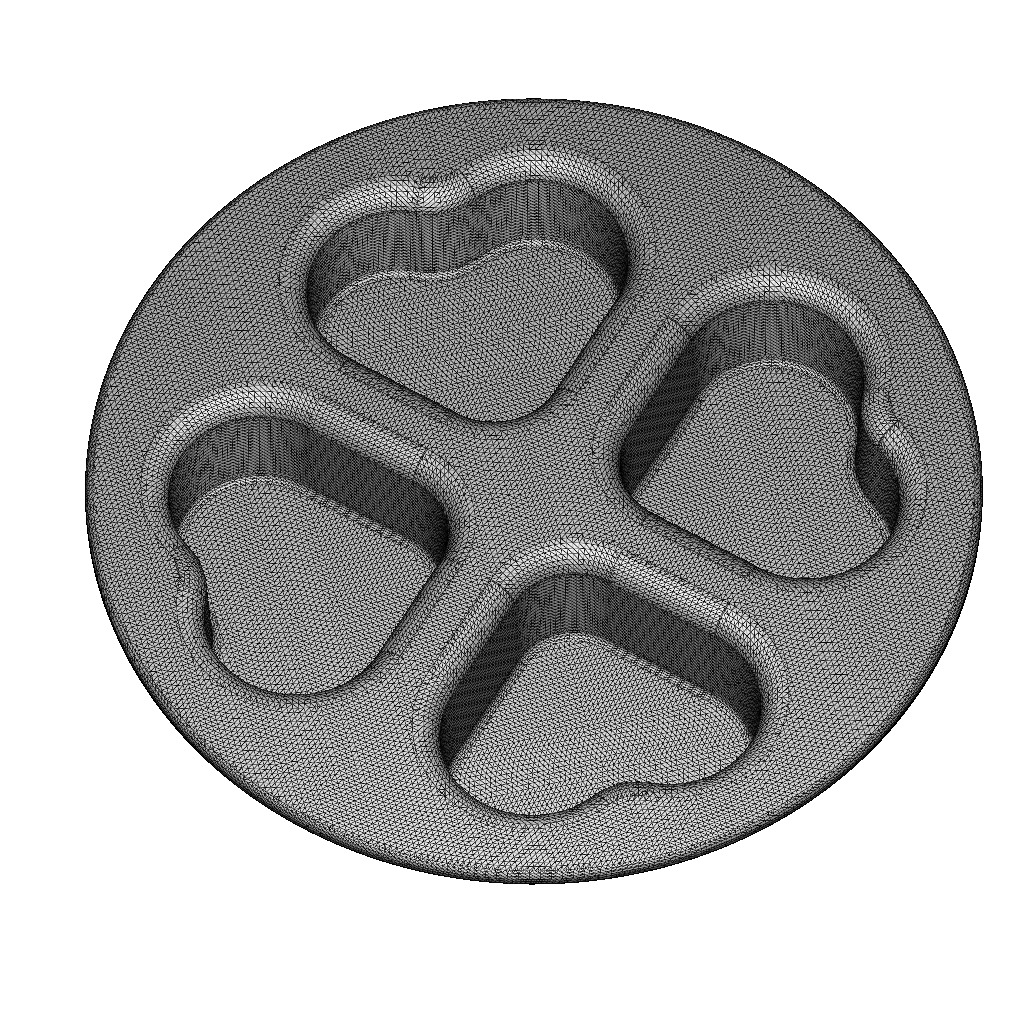 Heart Shape Cake Mold 3D print model_3