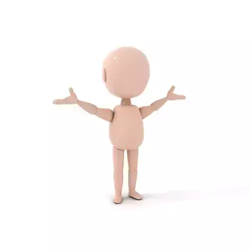 Stylized Minimalistic Character Rigged and Animated