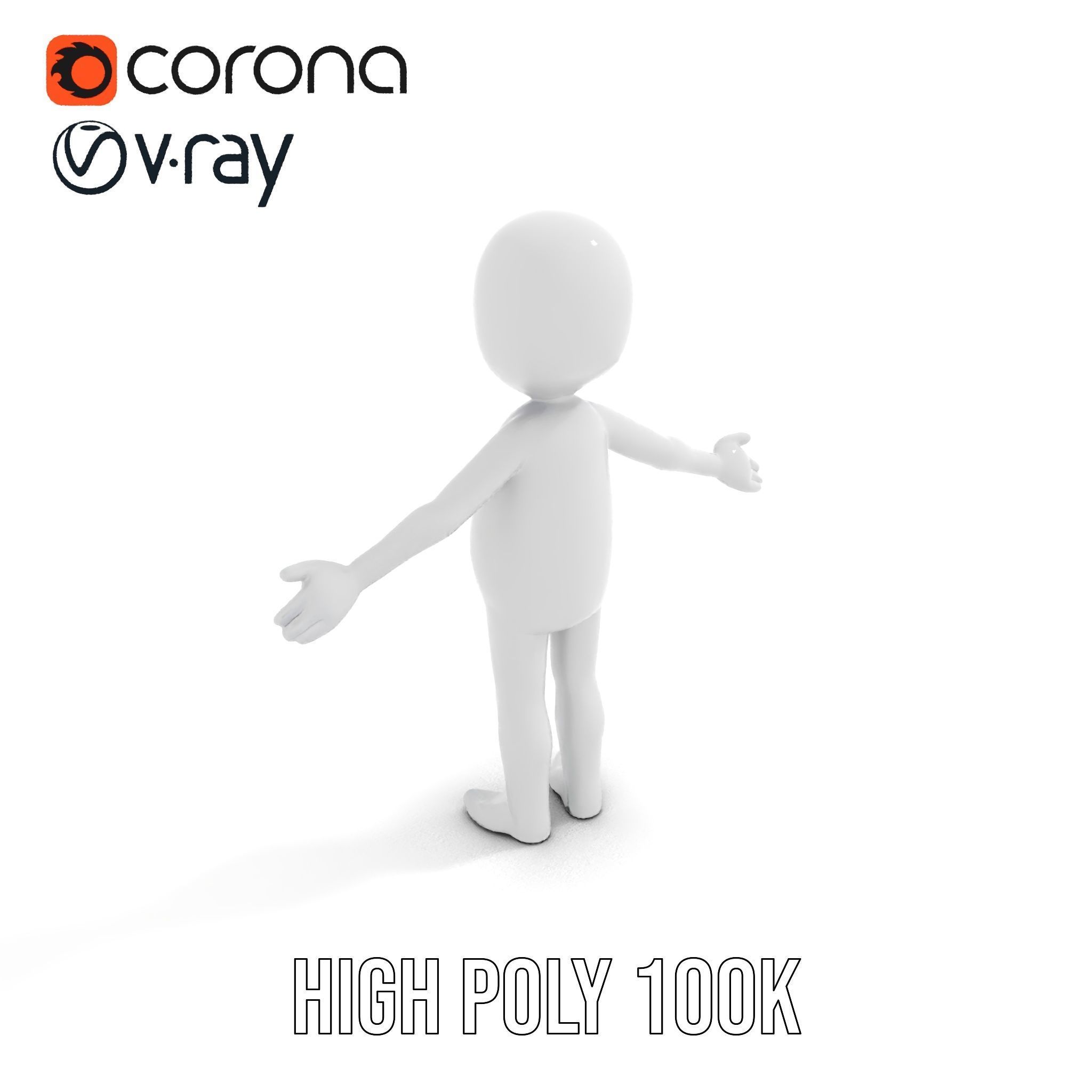 Simple Stylized Character Rigged and Animated for All Platforms Low-poly 3D model_18