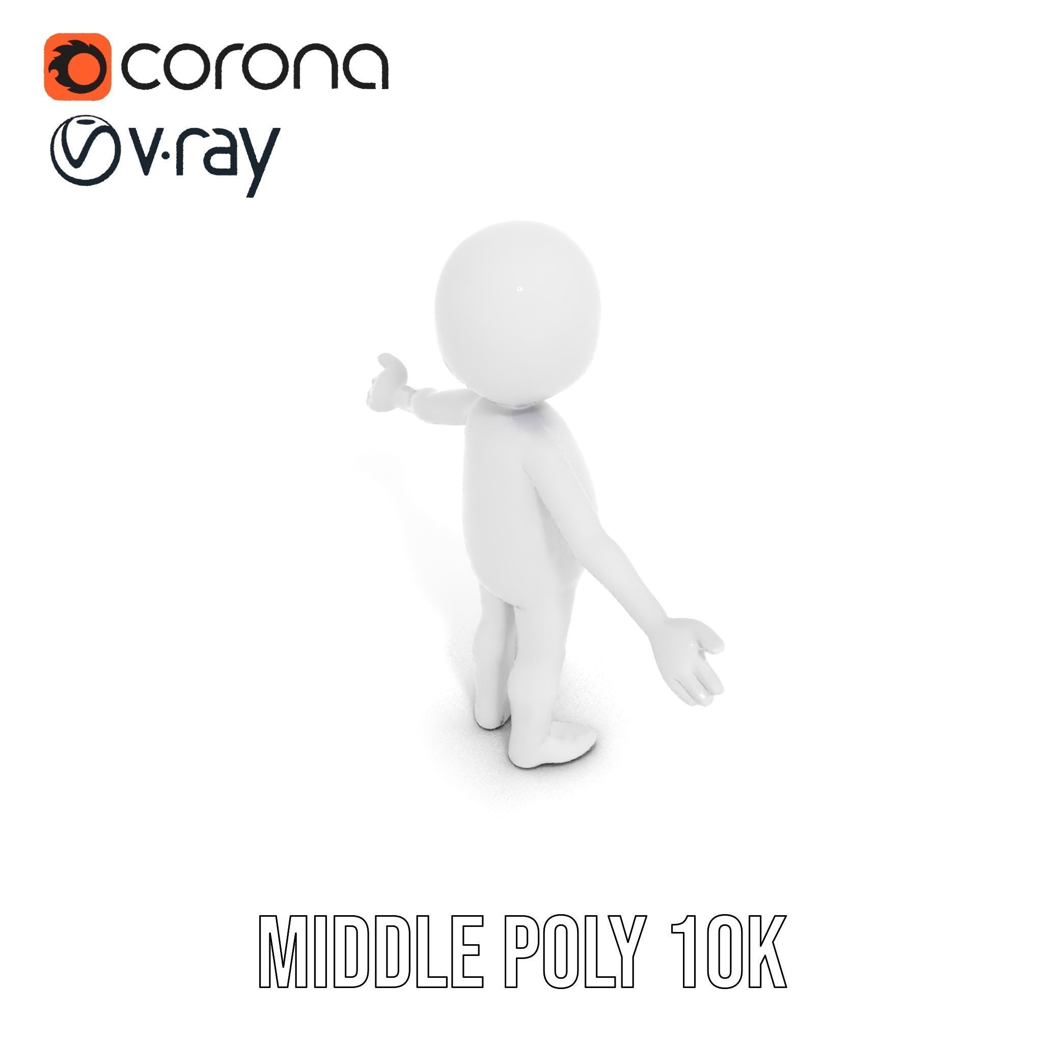 Simple Stylized Character Rigged and Animated for All Platforms Low-poly 3D model_16