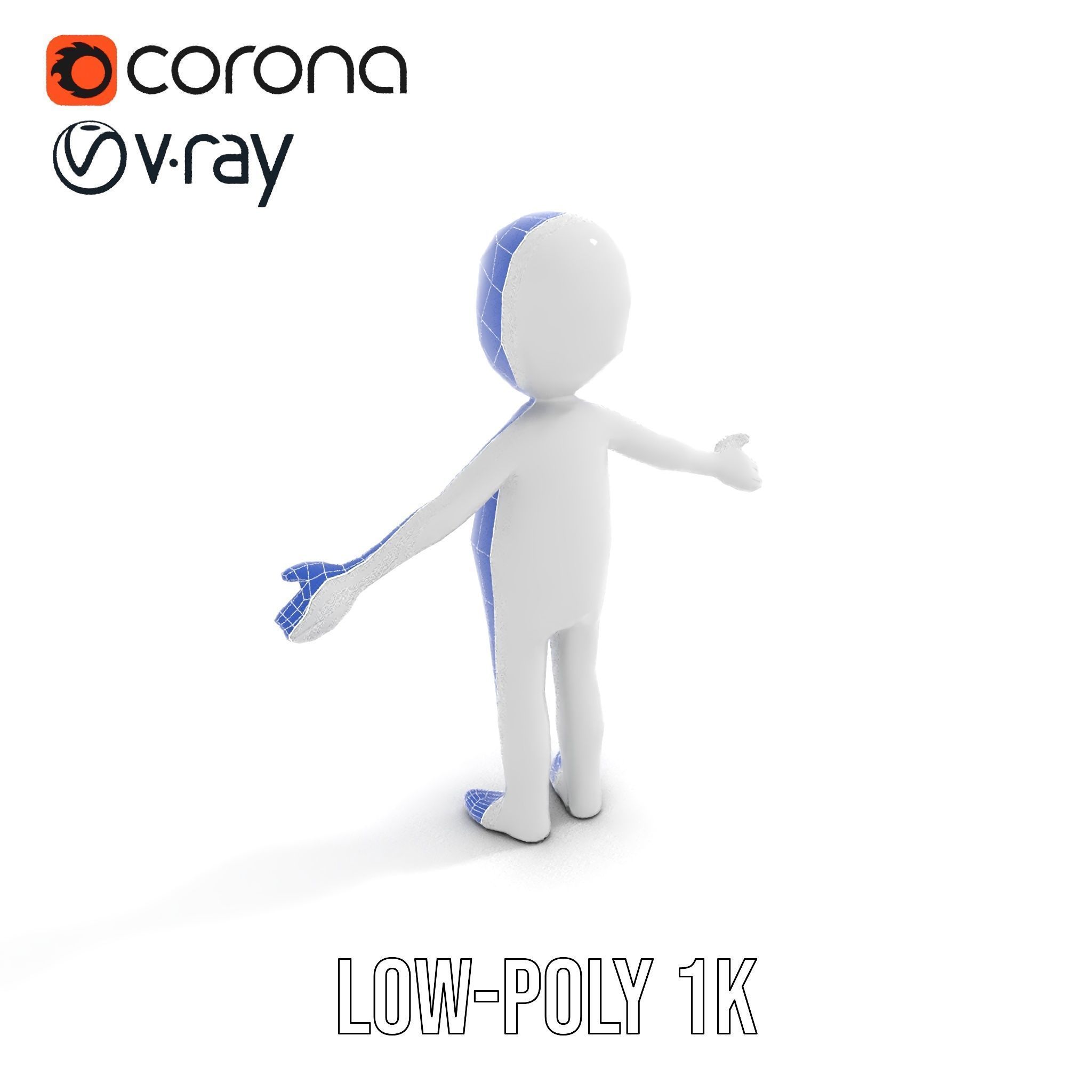 Simple Stylized Character Rigged and Animated for All Platforms Low-poly 3D model_23