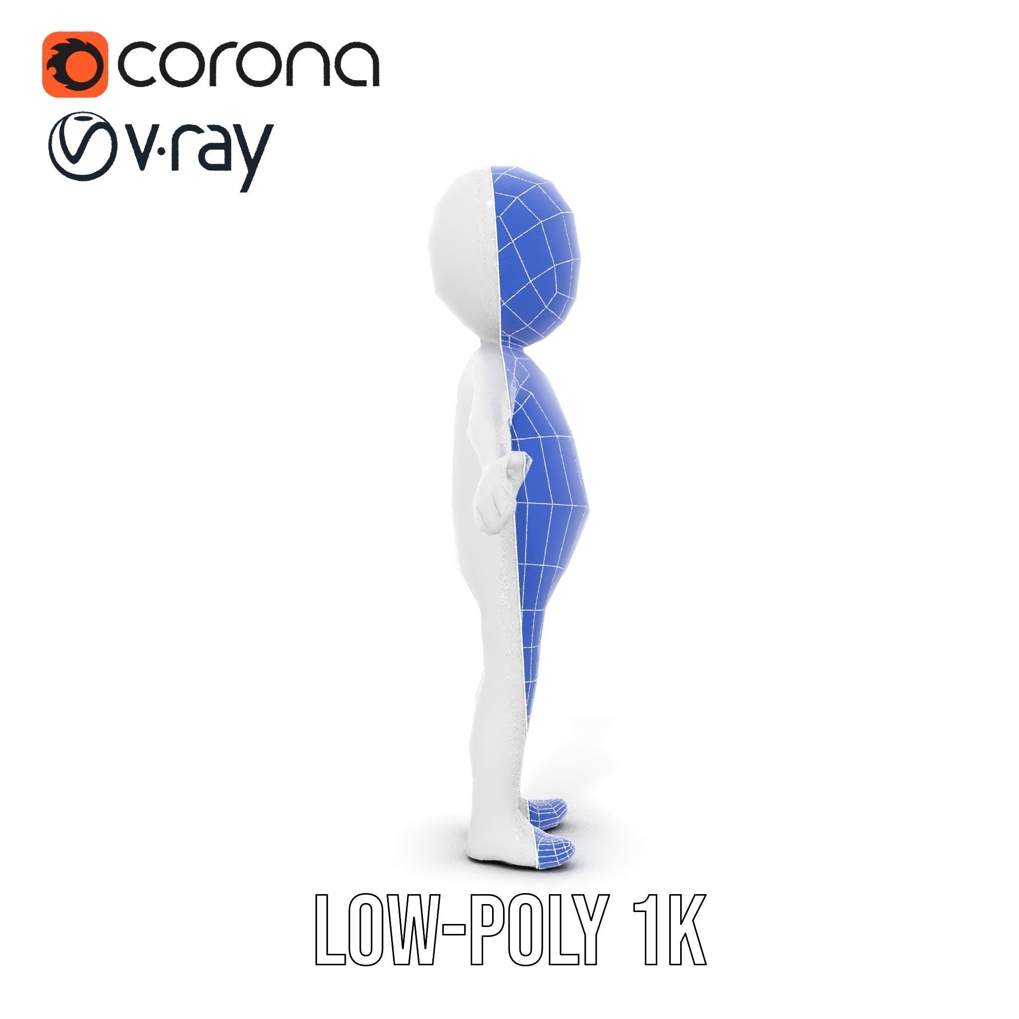 Simple Stylized Character Rigged and Animated for All Platforms Low-poly 3D model_17