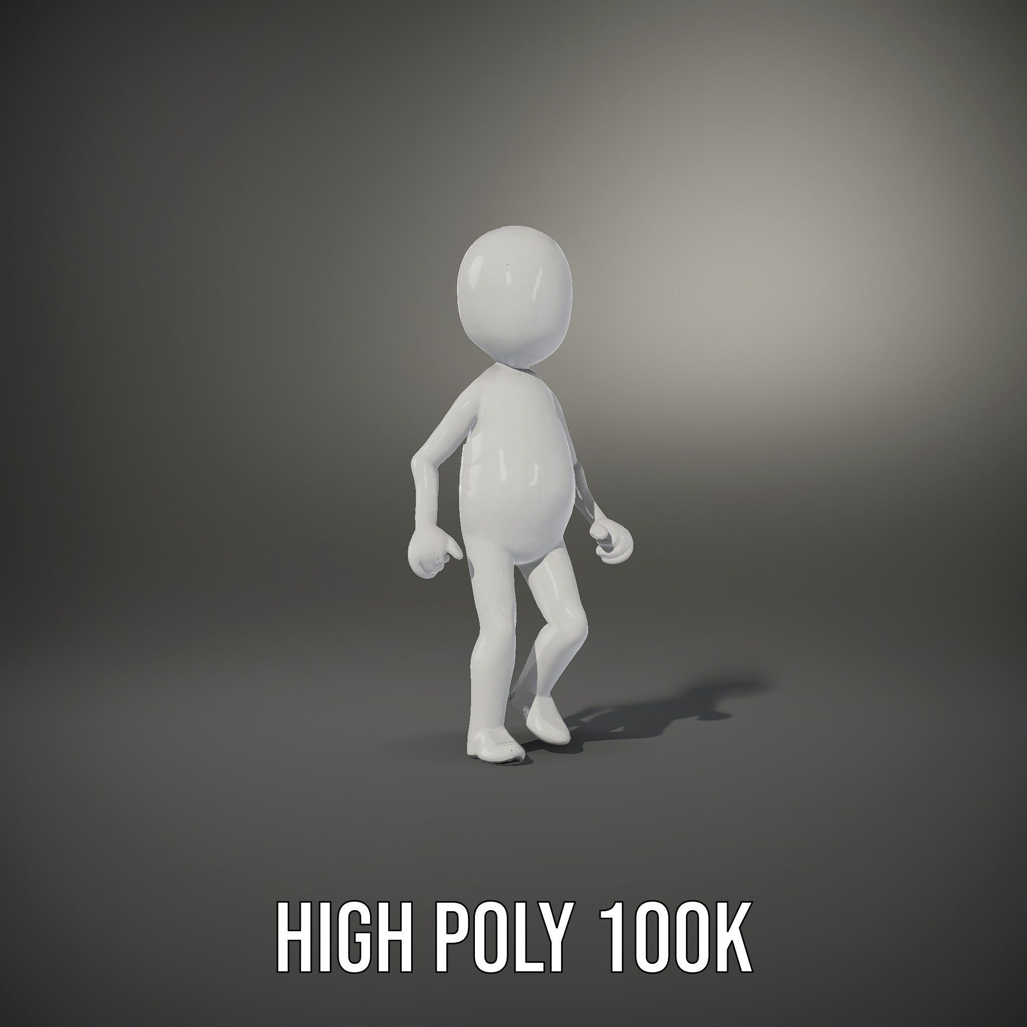 Simple Stylized Character Rigged and Animated for All Platforms Low-poly 3D model_13