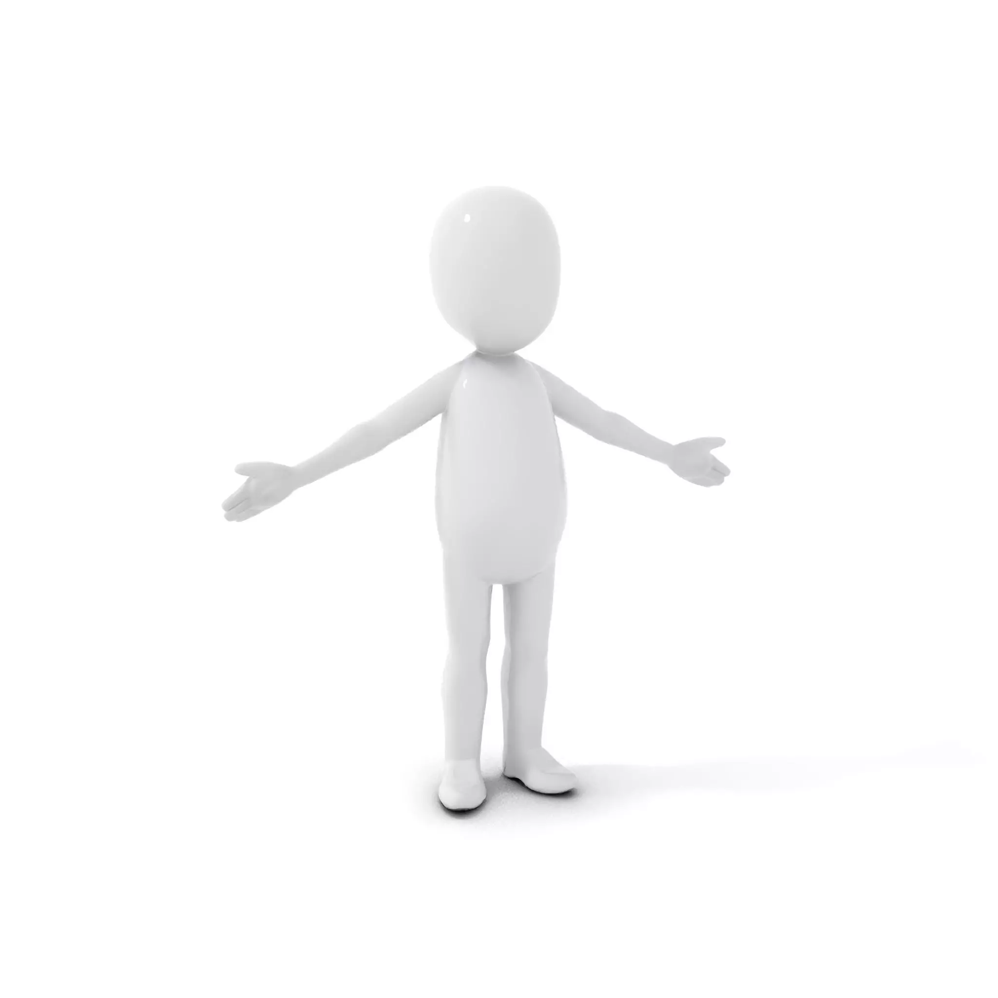 Simple Stylized Character Rigged and Animated for All Platforms Low-poly 3D model_0