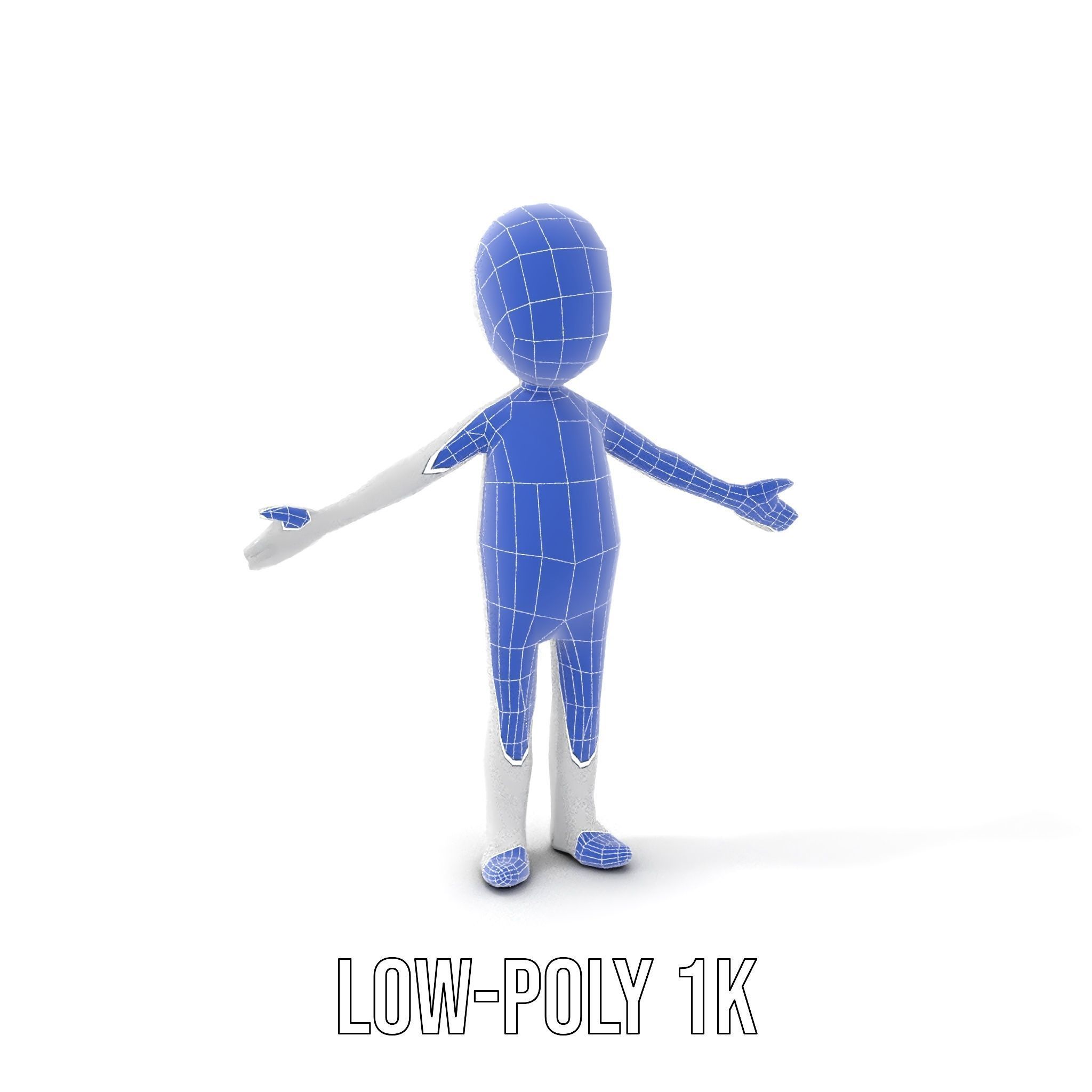 Simple Stylized Character Rigged and Animated for All Platforms Low-poly 3D model_20
