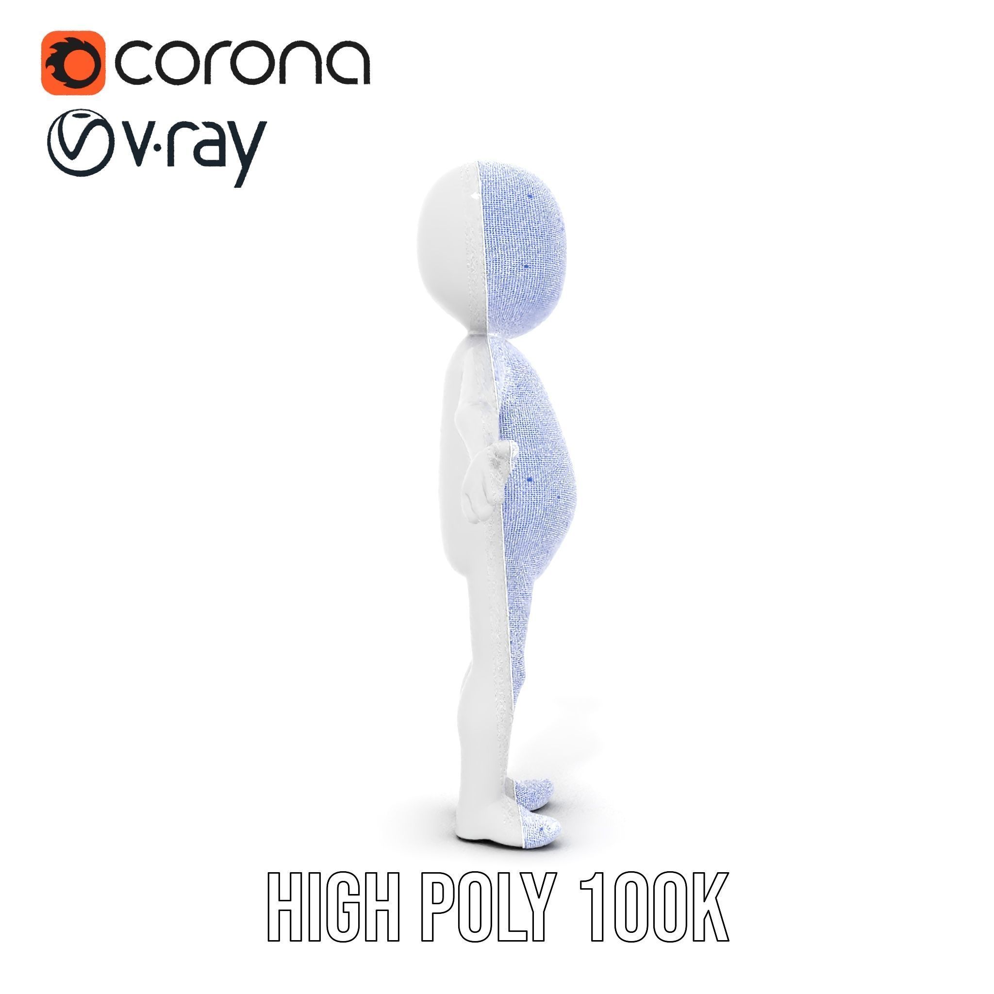 Simple Stylized Character Rigged and Animated for All Platforms Low-poly 3D model_37