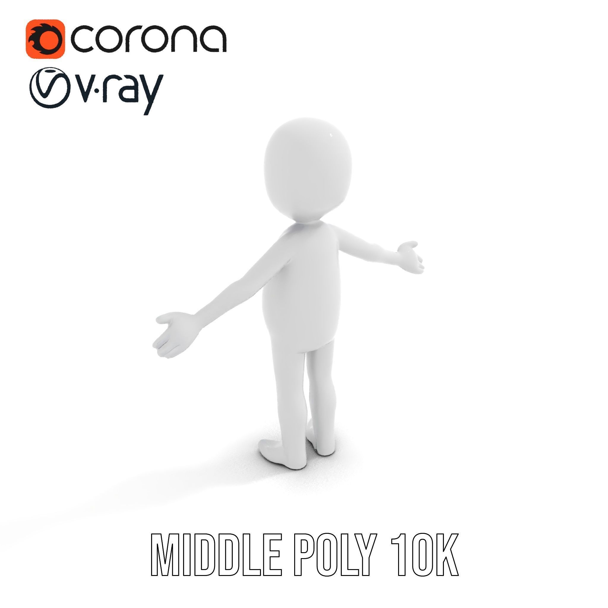 Simple Stylized Character Rigged and Animated for All Platforms Low-poly 3D model_22