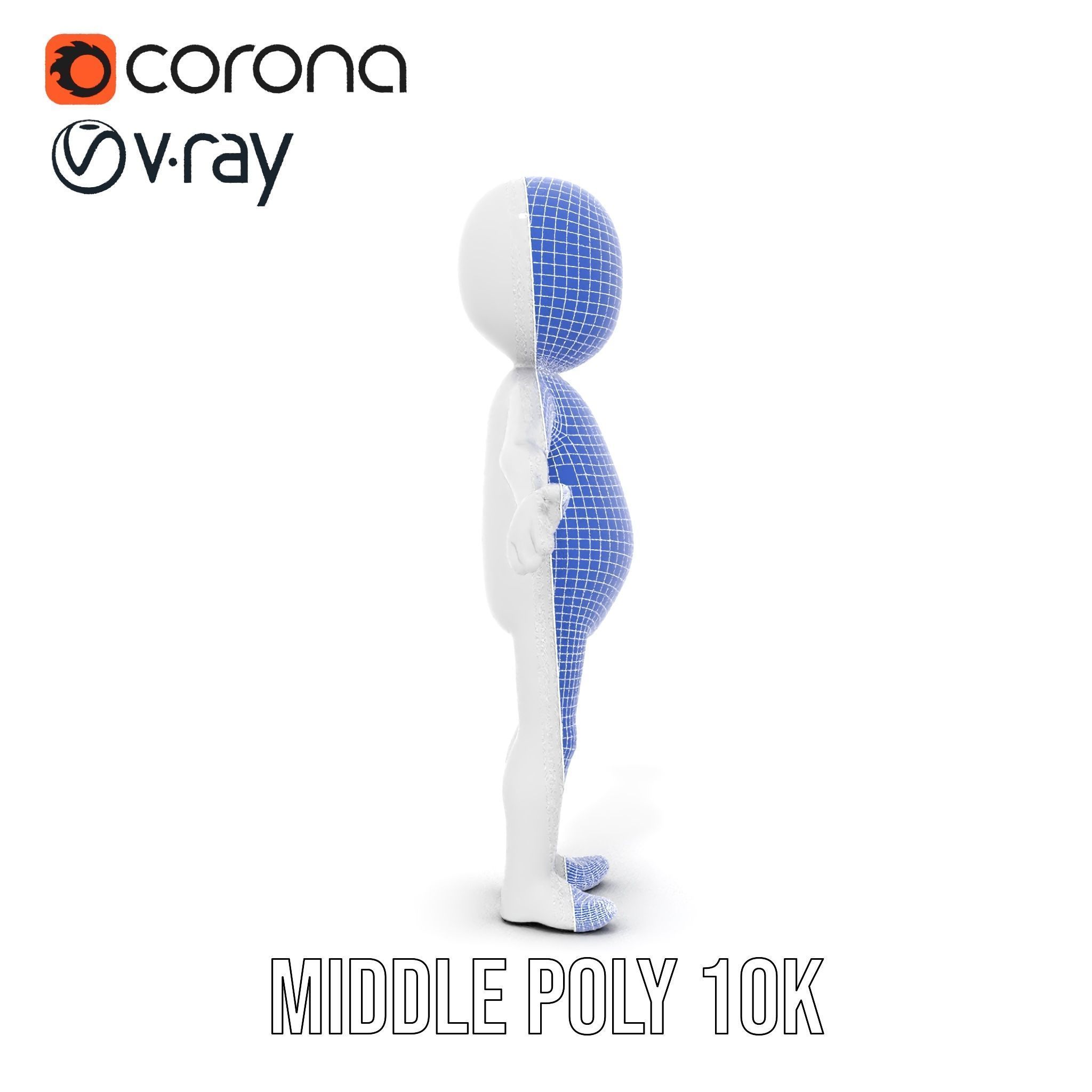 Simple Stylized Character Rigged and Animated for All Platforms Low-poly 3D model_36