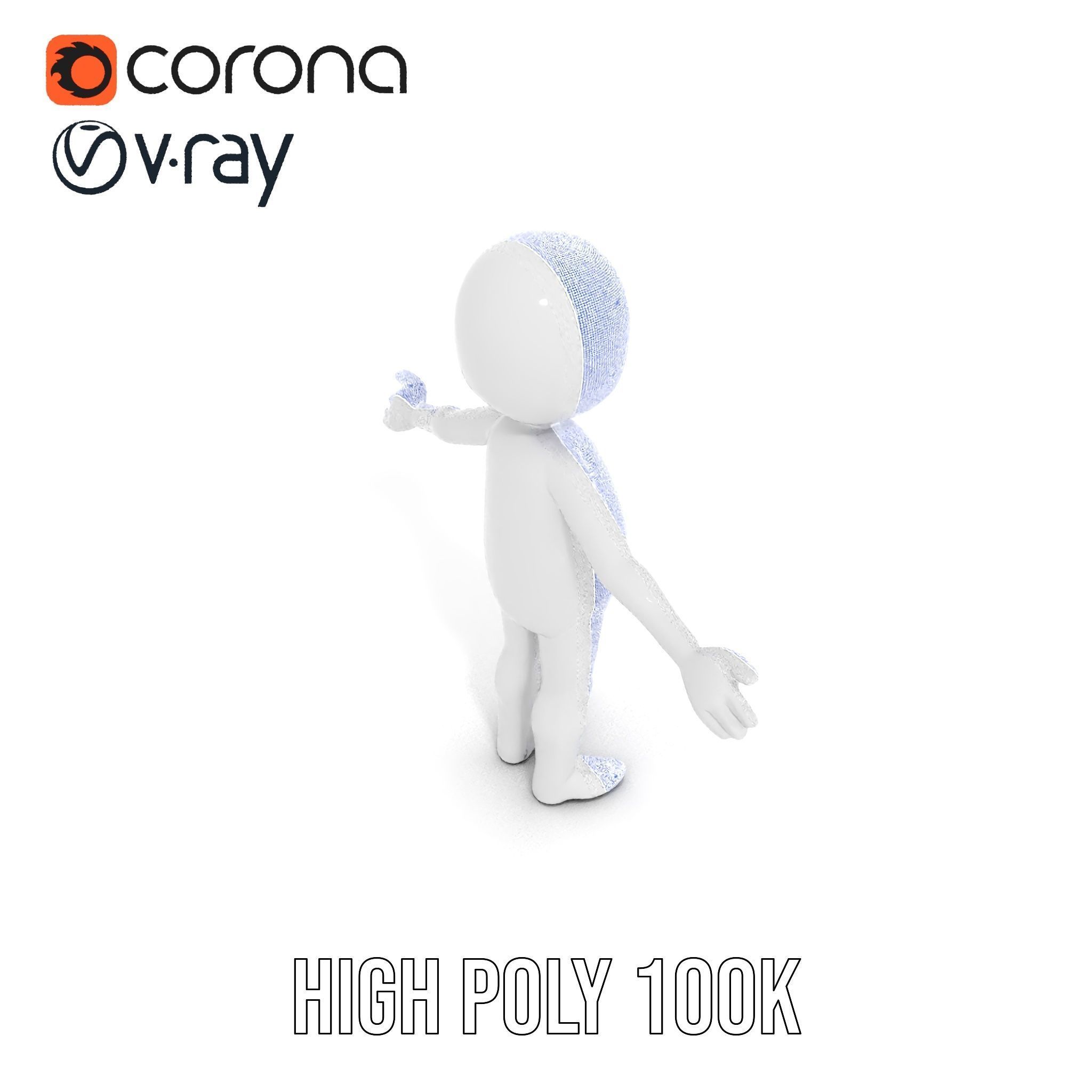 Simple Stylized Character Rigged and Animated for All Platforms Low-poly 3D model_33