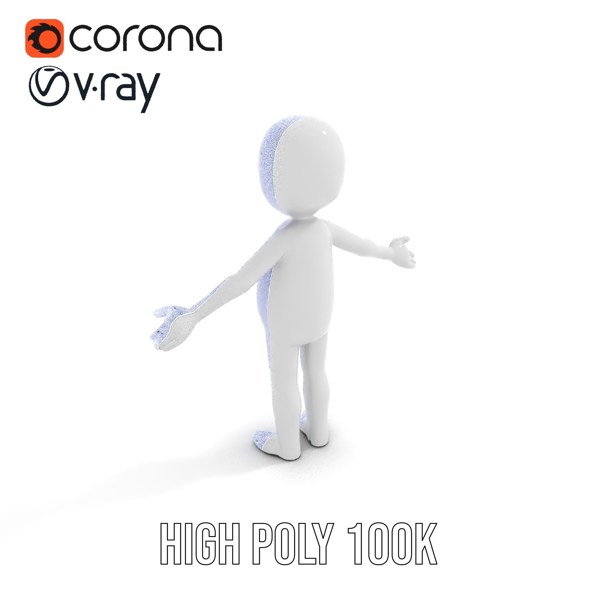 Simple Stylized Character Rigged and Animated for All Platforms Low-poly 3D model_35