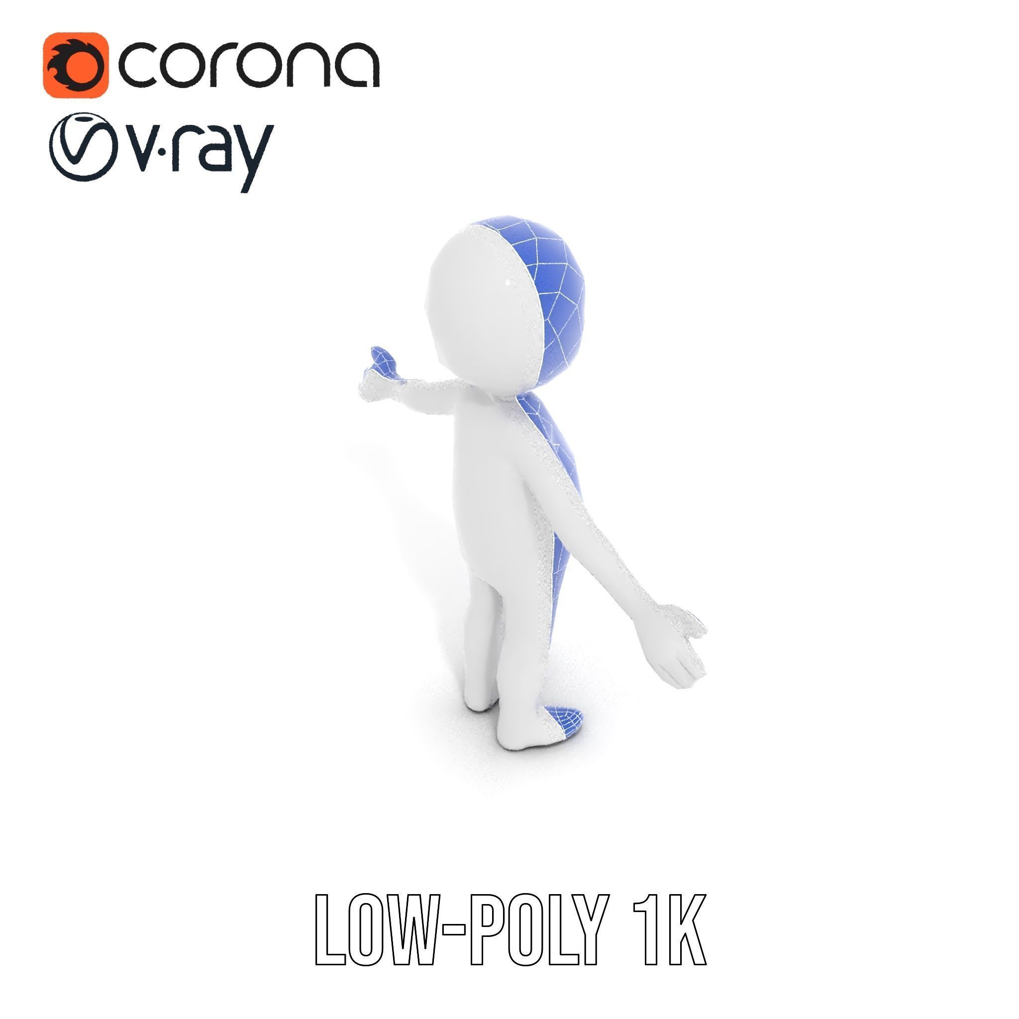 Simple Stylized Character Rigged and Animated for All Platforms Low-poly 3D model_15