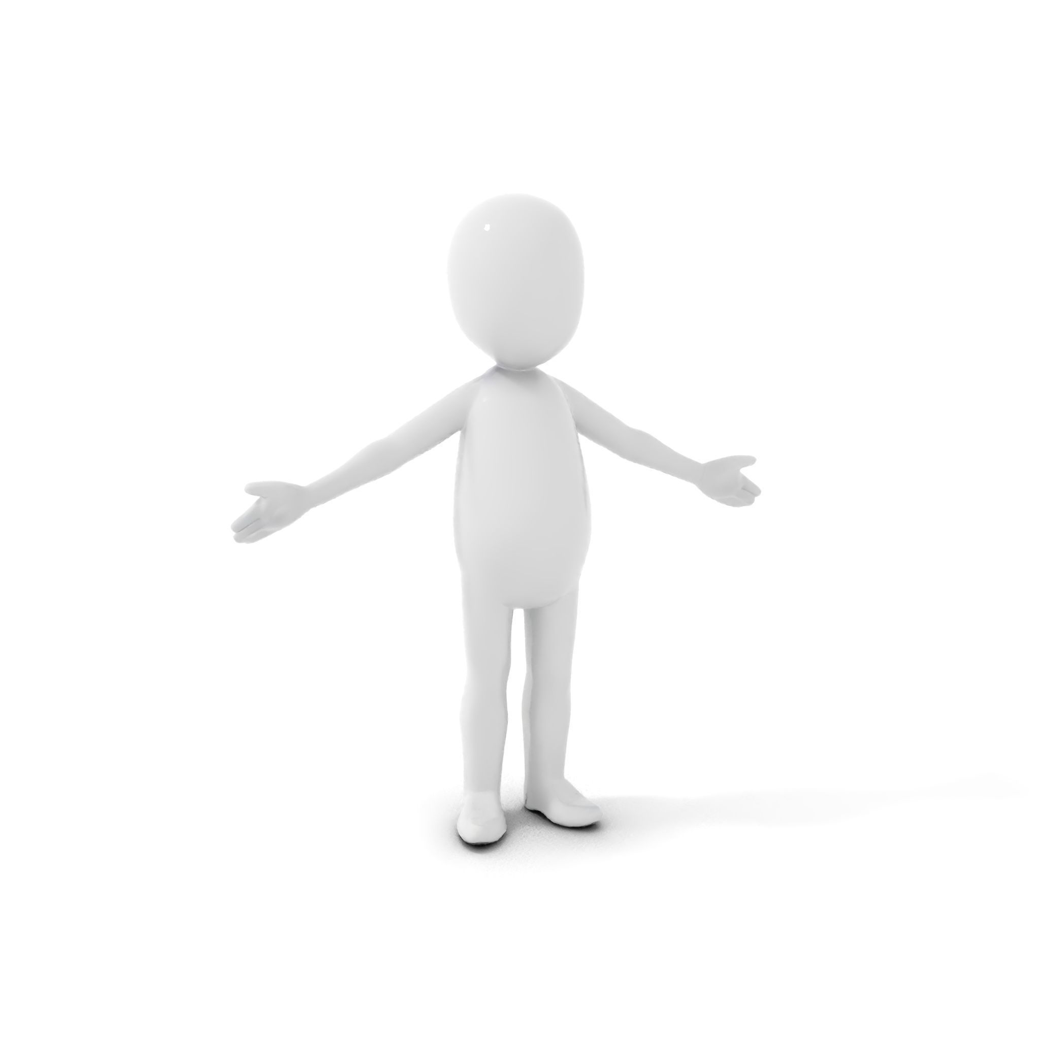 Simple Stylized Character Rigged and Animated for All Platforms Low-poly 3D model_11