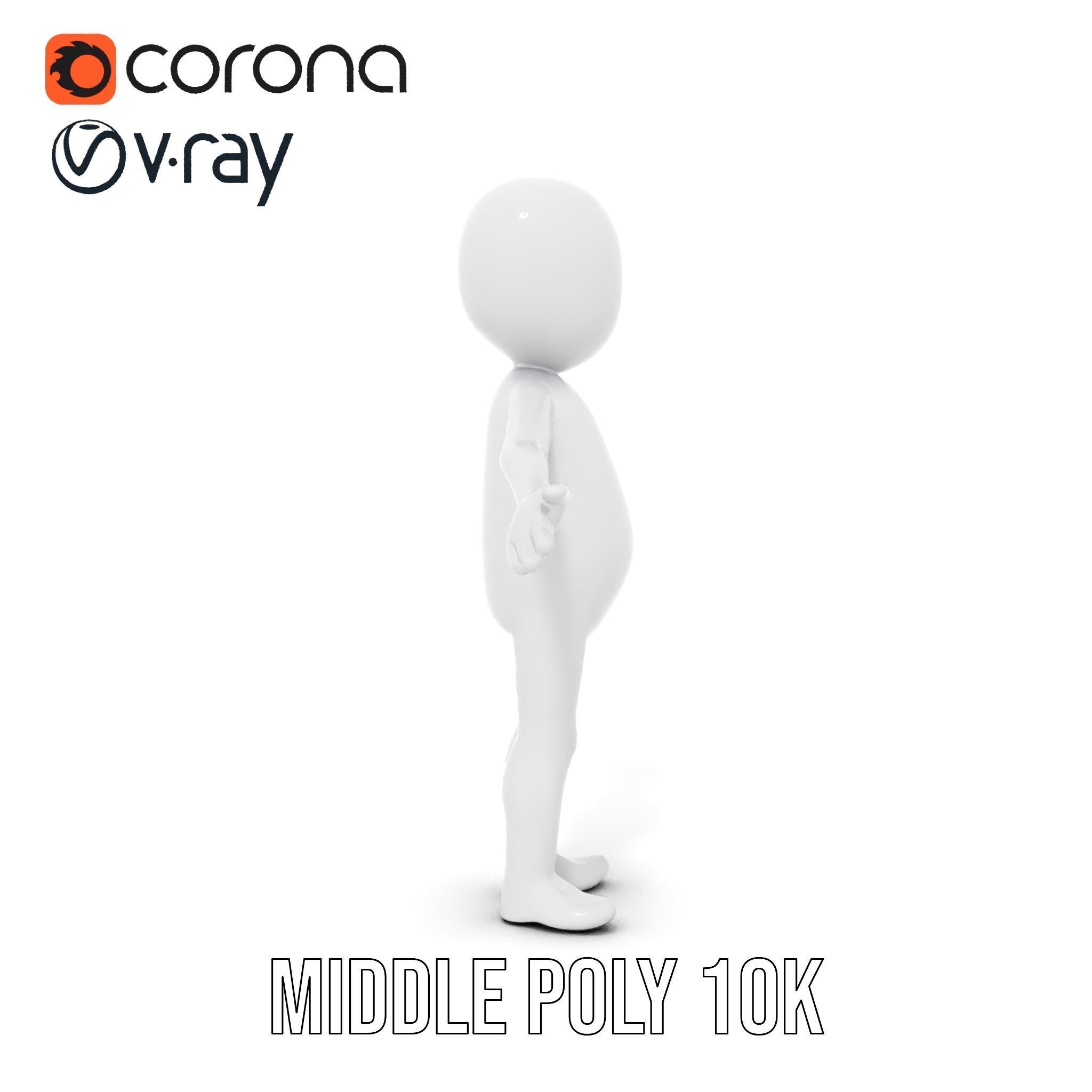 Simple Stylized Character Rigged and Animated for All Platforms Low-poly 3D model_19