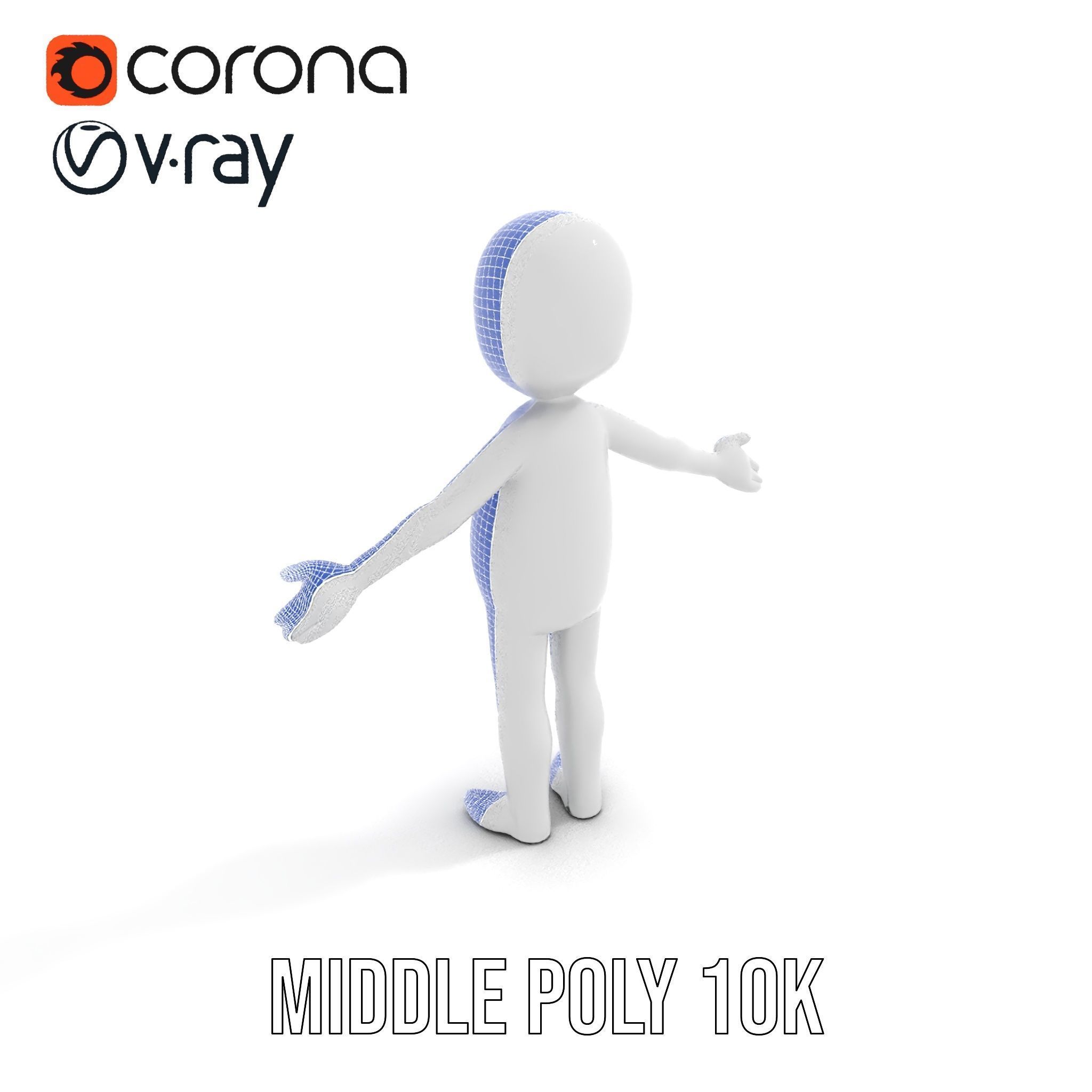 Simple Stylized Character Rigged and Animated for All Platforms Low-poly 3D model_28